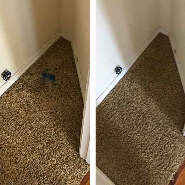 Carpet Repair Before and After
